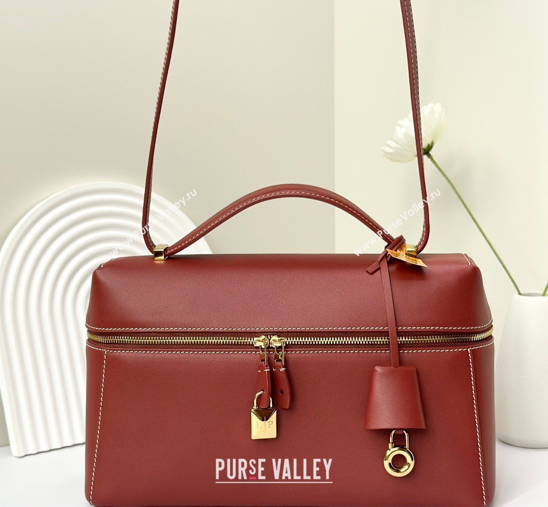 Loro Piana LP Extra Bag L27 in Smooth Leather Red 2026 FAO3001 (BF-260408050)