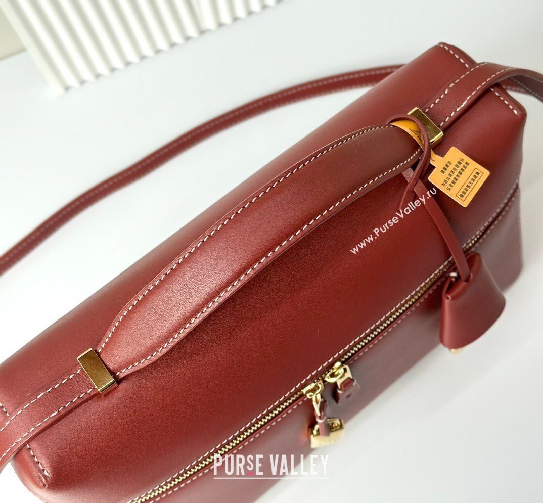 Loro Piana LP Extra Bag L27 in Smooth Leather Red 2026 FAO3001 (BF-260408050)