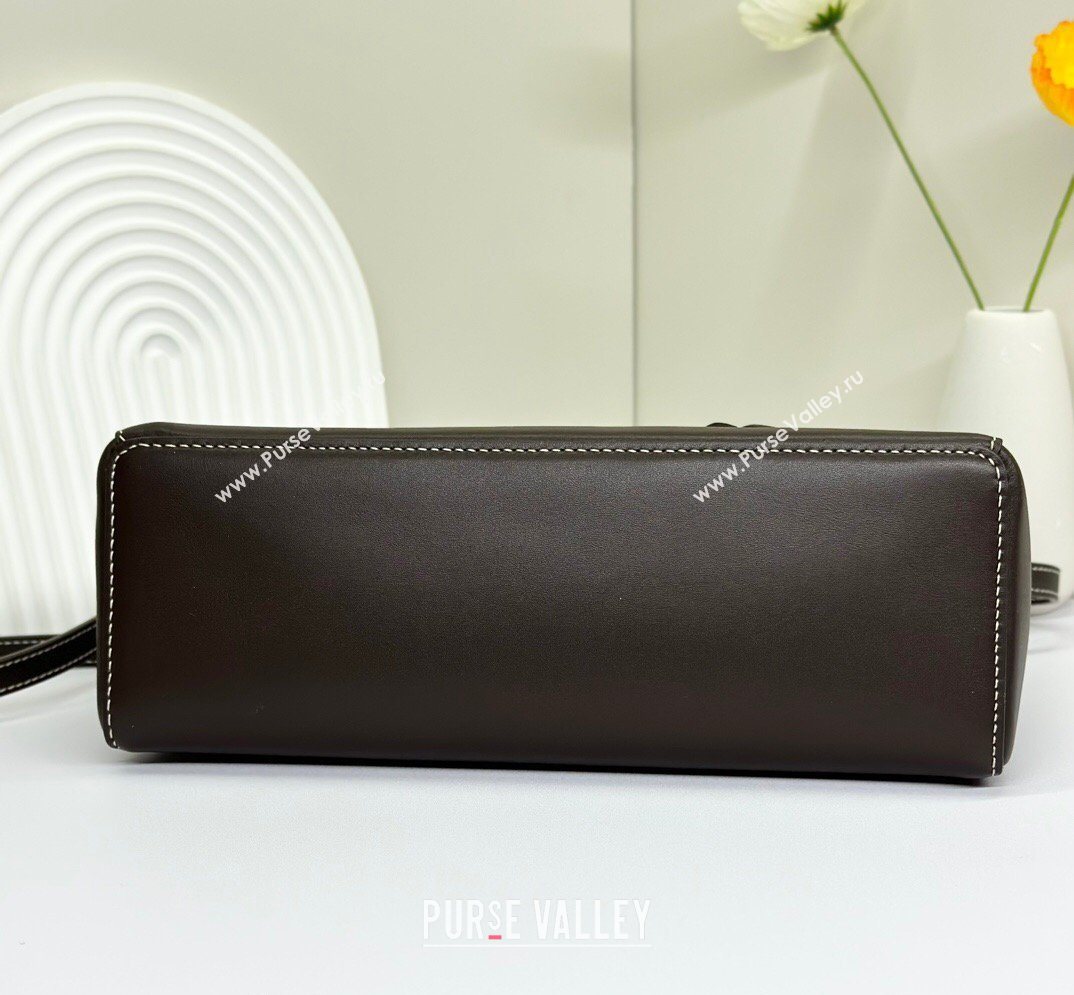 Loro Piana LP Extra Bag L27 in Smooth Leather Dark Brown 2026 FAO3001 (BF-260408051)