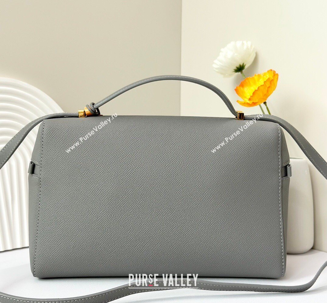 Loro Piana LP Extra Bag L27 in Palm-Grained Leather Pearly Grey 2026 FAO3001 (BF-260408053)