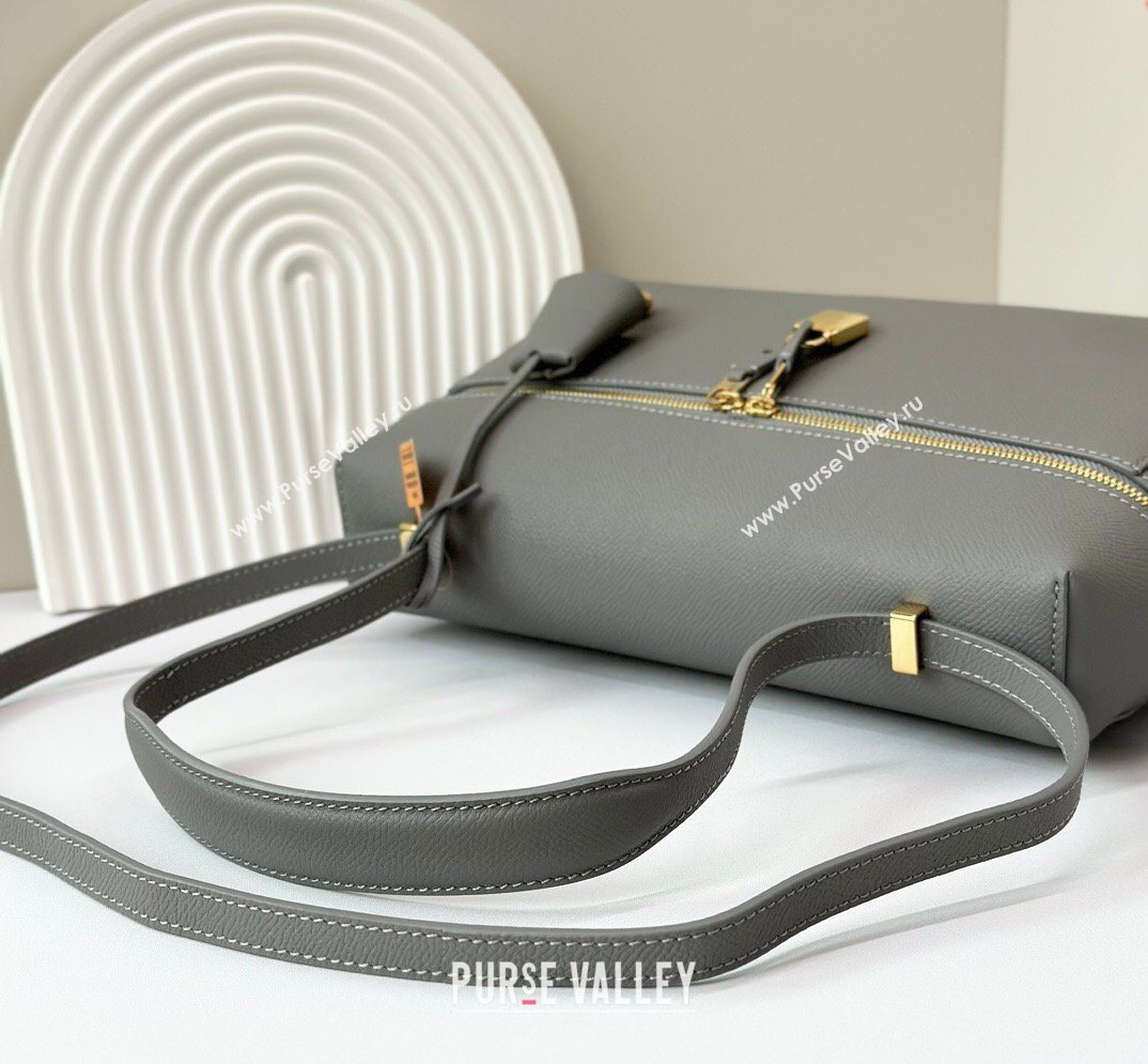 Loro Piana LP Extra Bag L27 in Palm-Grained Leather Pearly Grey 2026 FAO3001 (BF-260408053)