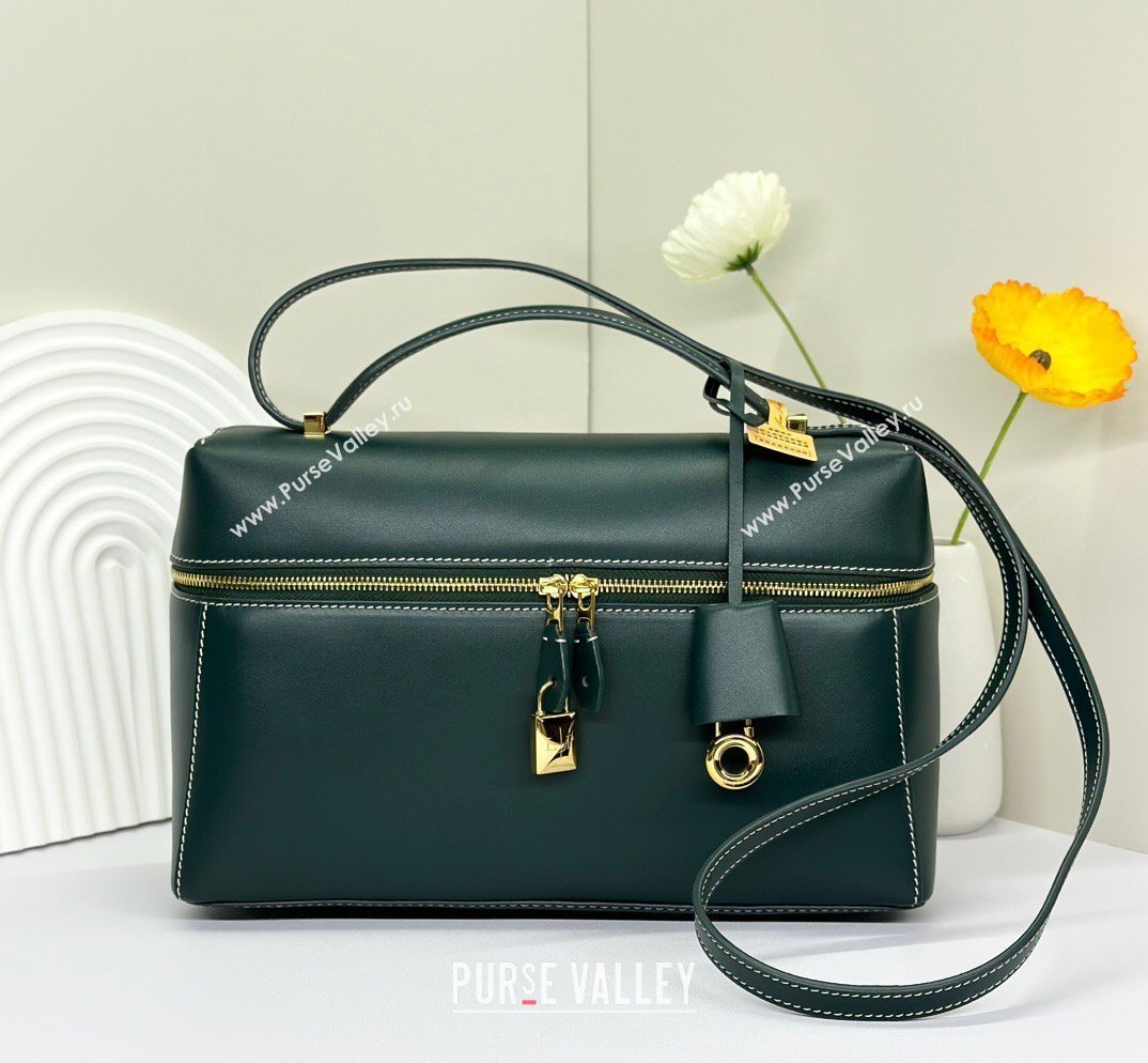 Loro Piana LP Extra Bag L27 in Smooth Leather Peacock Green 2026 FAO3001 (BF-260408054)