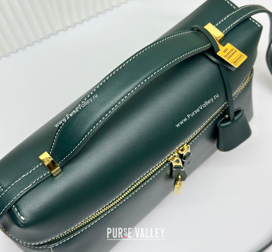 Loro Piana LP Extra Bag L27 in Smooth Leather Peacock Green 2026 FAO3001 (BF-260408054)