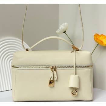 Loro Piana LP Extra Bag L27 in Smooth Leather Cream White 2026 FAO3001 (BF-260408055)