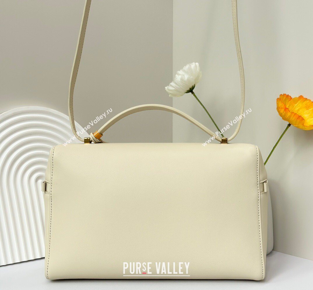 Loro Piana LP Extra Bag L27 in Smooth Leather Cream White 2026 FAO3001 (BF-260408055)