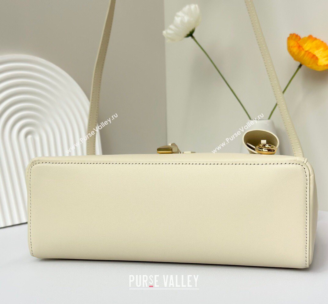 Loro Piana LP Extra Bag L27 in Smooth Leather Cream White 2026 FAO3001 (BF-260408055)