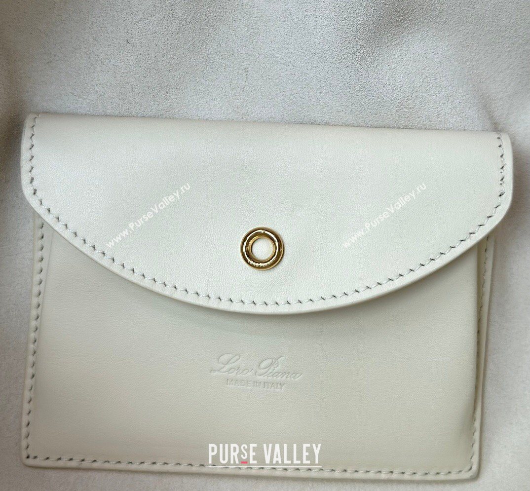 Loro Piana LP Extra Bag L27 in Smooth Leather Cream White 2026 FAO3001 (BF-260408055)