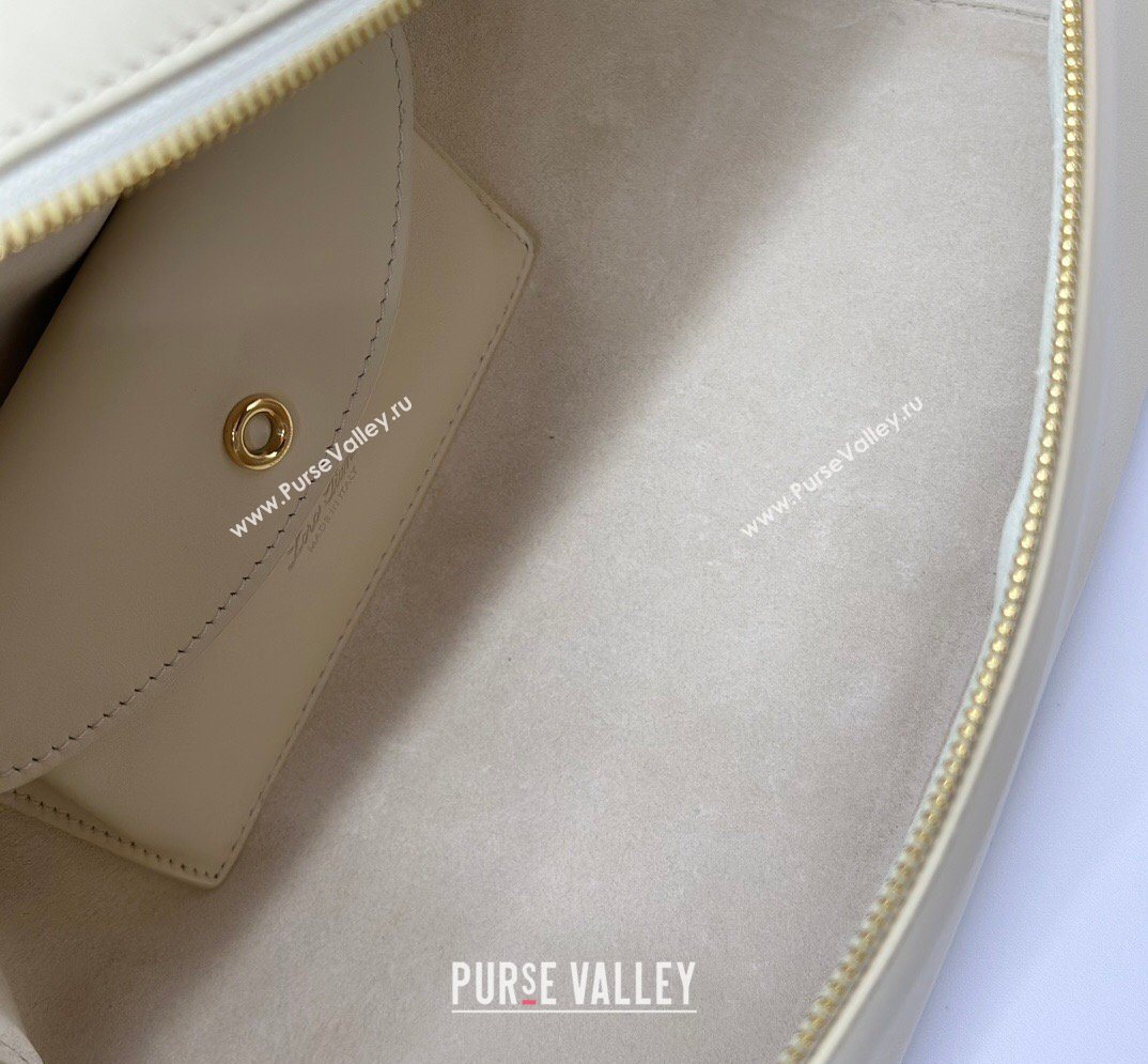Loro Piana LP Extra Bag L27 in Smooth Leather Cream White 2026 FAO3001 (BF-260408055)