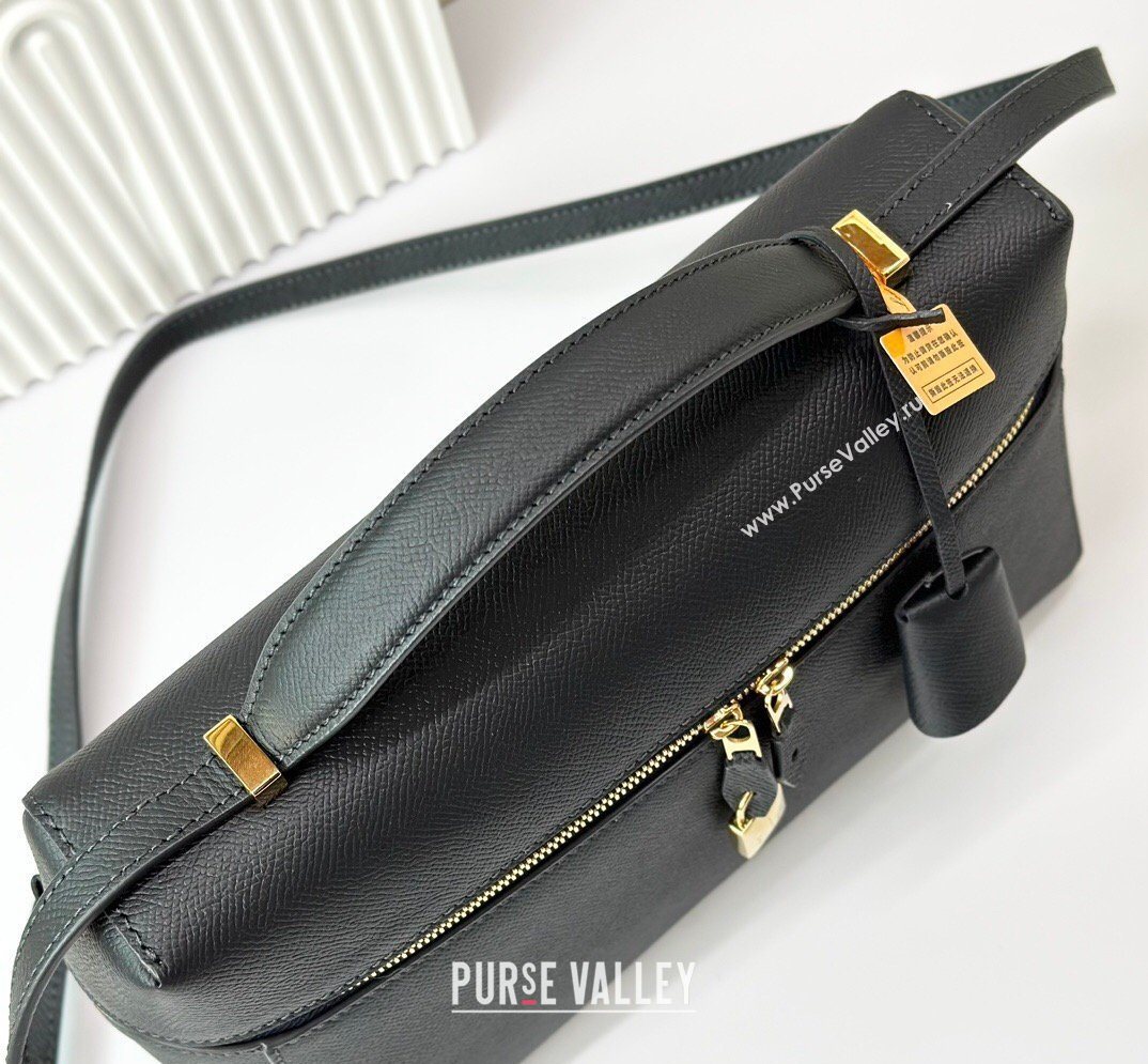 Loro Piana LP Extra Bag L27 in Palm-Grained Leather Navy Blue 2026 FAO3001 (BF-260408056)