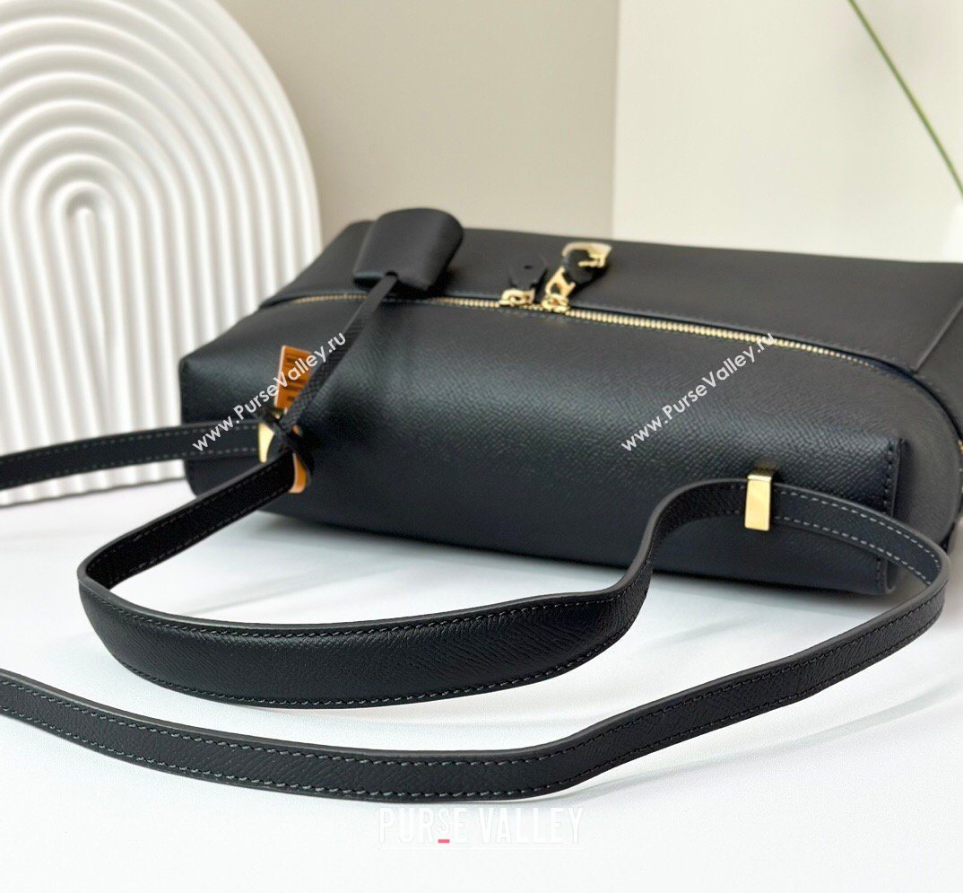 Loro Piana LP Extra Bag L27 in Palm-Grained Leather Navy Blue 2026 FAO3001 (BF-260408056)