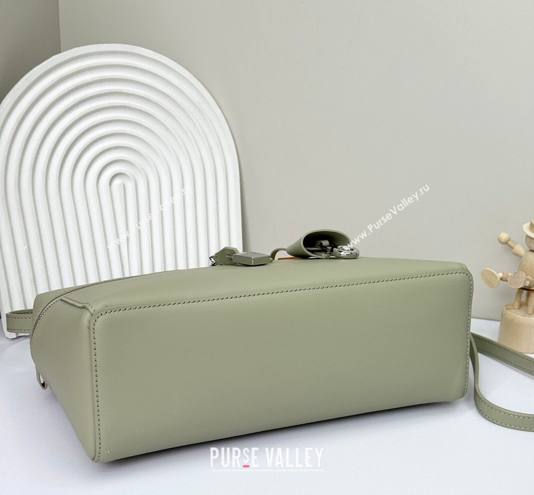 Loro Piana LP Extra Bag L27 in Calfskin Leather Mustard Green 2026 FAO3001 (BF-260408057)