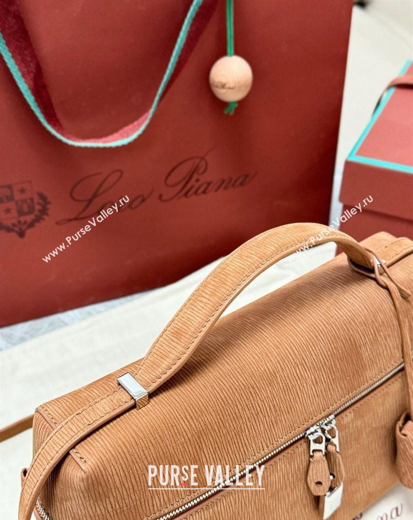 Loro Piana LP Extra Bag L27 in Wave Nubuck Leather Brown 2026 FAO3001 (BF-260408059)
