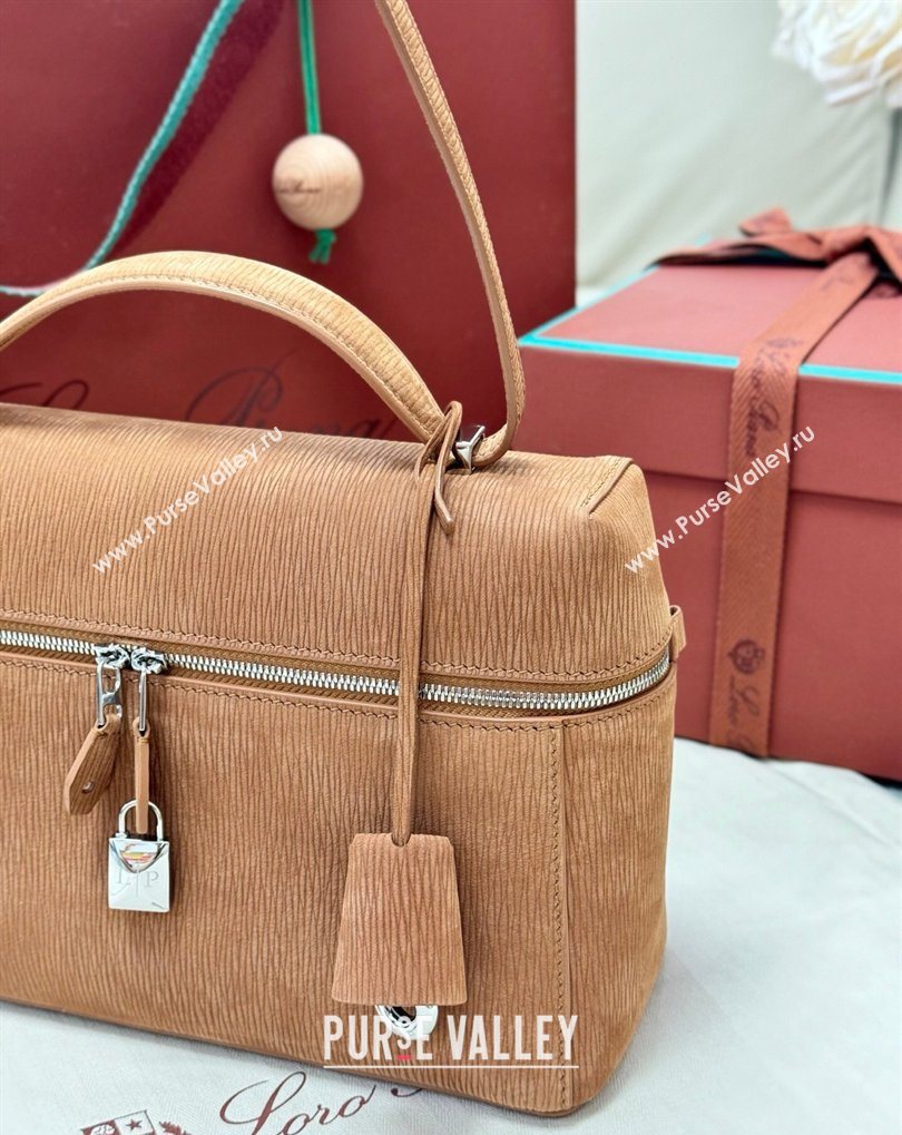 Loro Piana LP Extra Bag L27 in Wave Nubuck Leather Brown 2026 FAO3001 (BF-260408059)