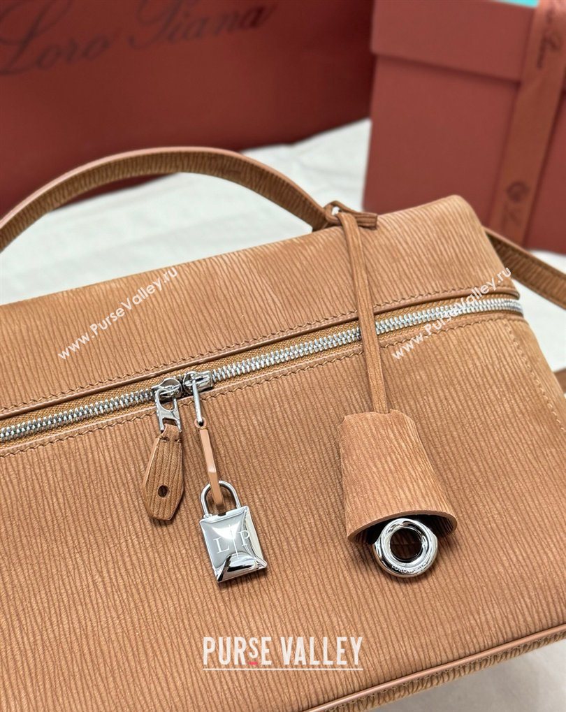 Loro Piana LP Extra Bag L27 in Wave Nubuck Leather Brown 2026 FAO3001 (BF-260408059)