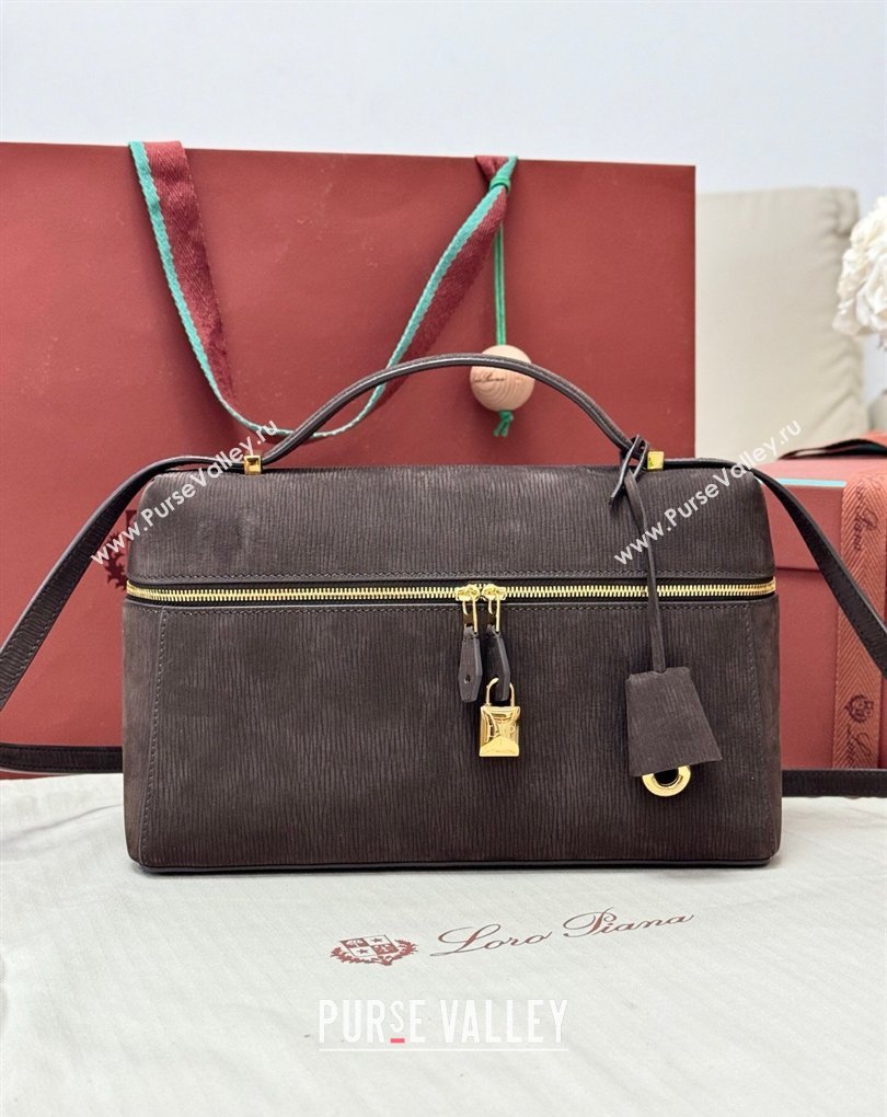 Loro Piana LP Extra Bag L27 in Wave Nubuck Leather Coffee 2026 FAO3001 (BF-260408060)