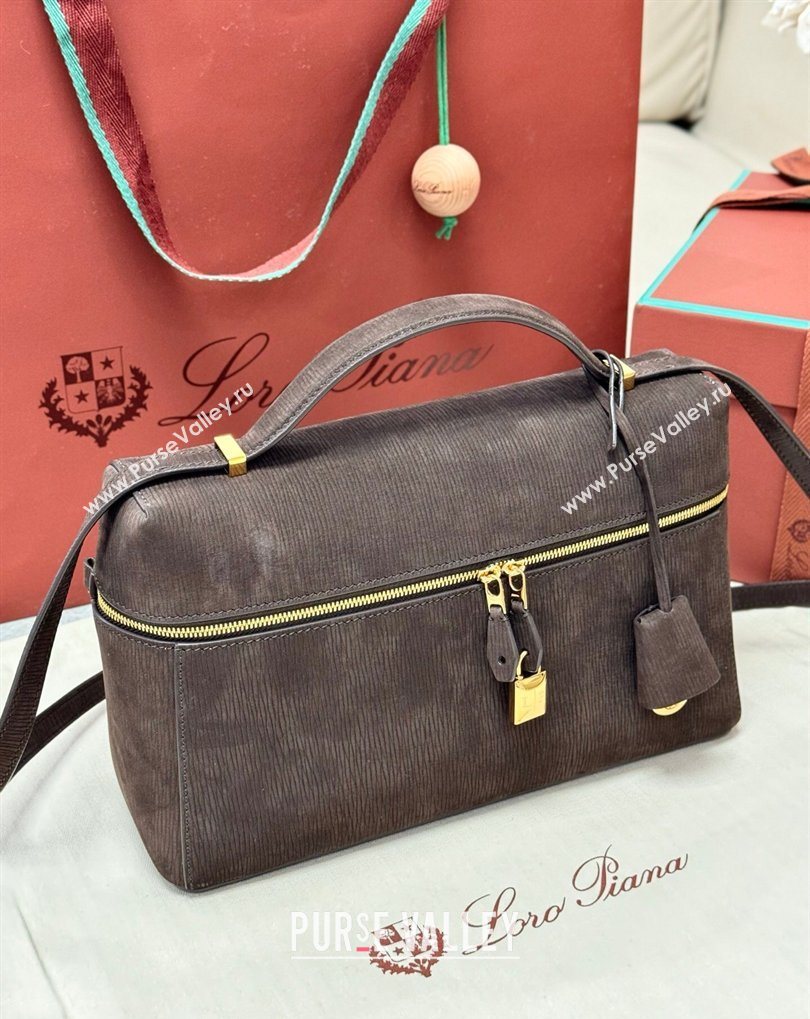 Loro Piana LP Extra Bag L27 in Wave Nubuck Leather Coffee 2026 FAO3001 (BF-260408060)