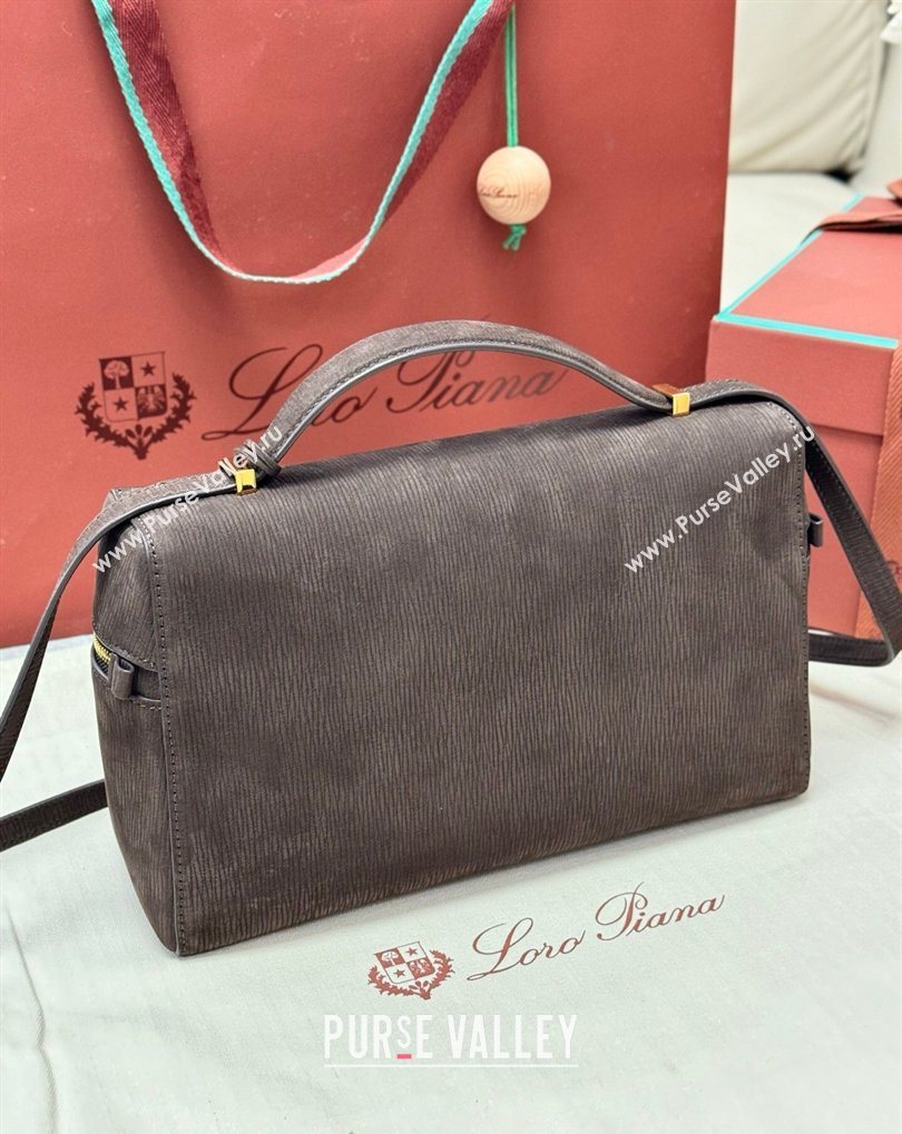Loro Piana LP Extra Bag L27 in Wave Nubuck Leather Coffee 2026 FAO3001 (BF-260408060)
