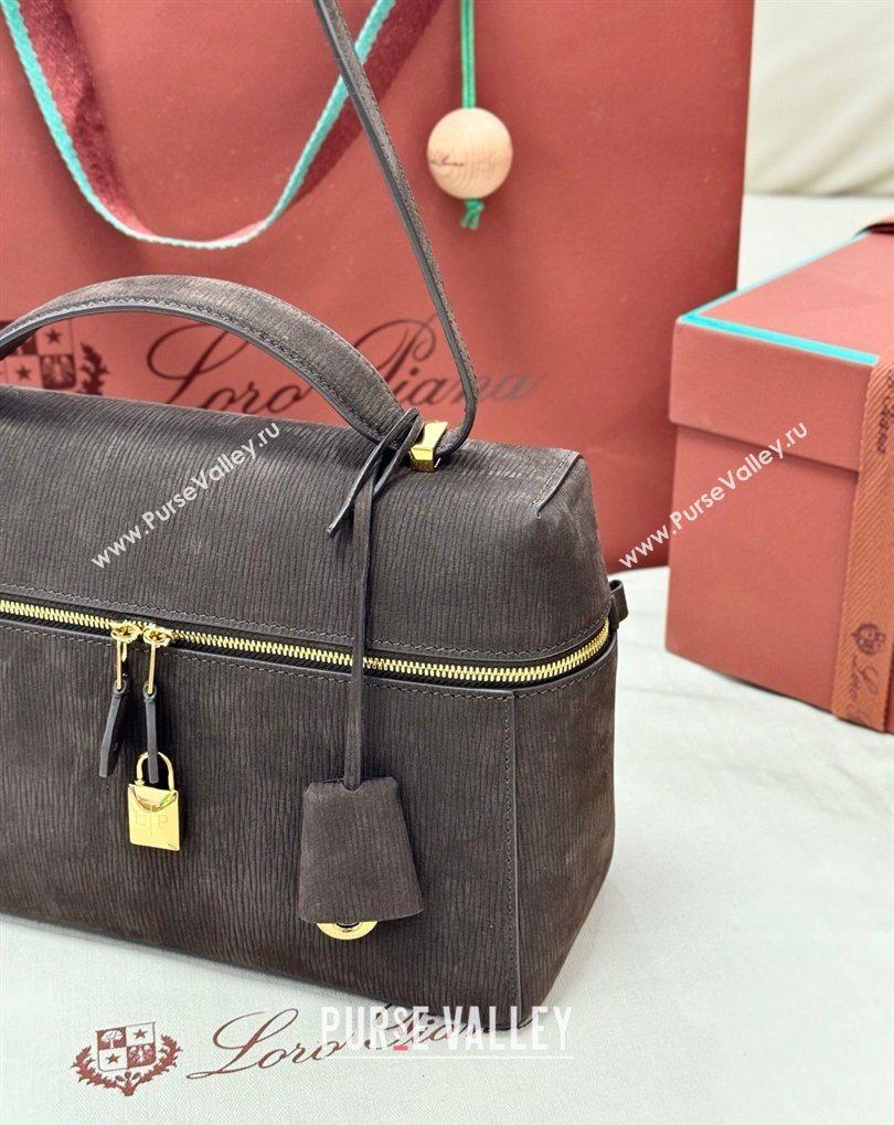 Loro Piana LP Extra Bag L27 in Wave Nubuck Leather Coffee 2026 FAO3001 (BF-260408060)