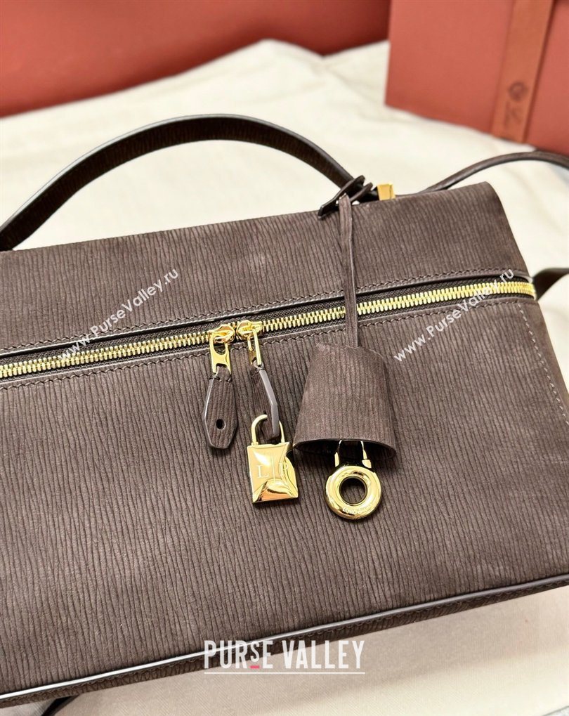 Loro Piana LP Extra Bag L27 in Wave Nubuck Leather Coffee 2026 FAO3001 (BF-260408060)