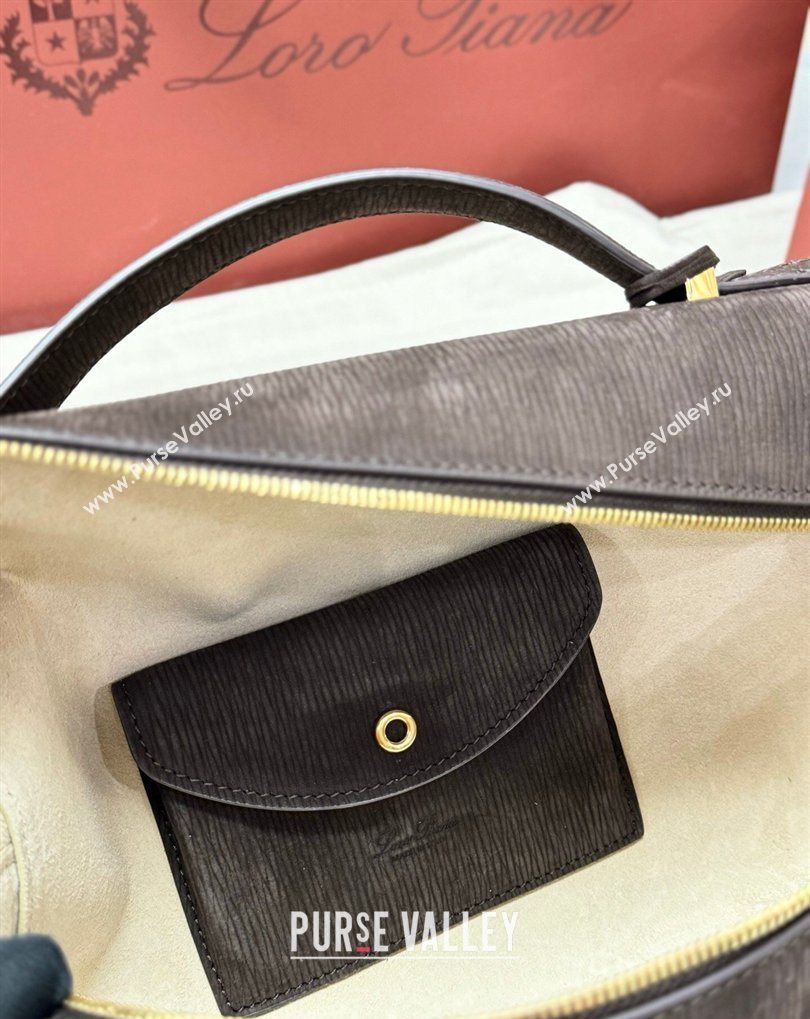 Loro Piana LP Extra Bag L27 in Wave Nubuck Leather Coffee 2026 FAO3001 (BF-260408060)