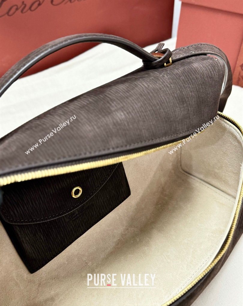 Loro Piana LP Extra Bag L27 in Wave Nubuck Leather Coffee 2026 FAO3001 (BF-260408060)