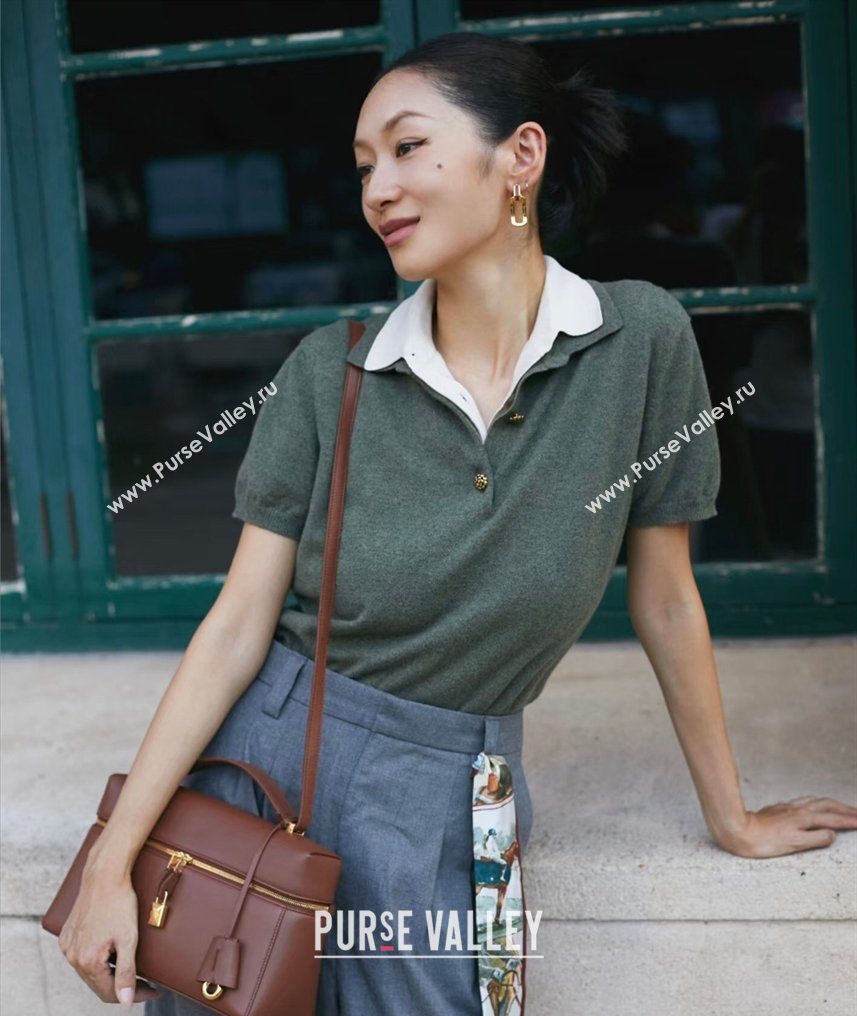 Loro Piana LP Extra Bag L27 in Calfskin Leather Smoke Caramel 2026 FAO3001 (BF-260408061)