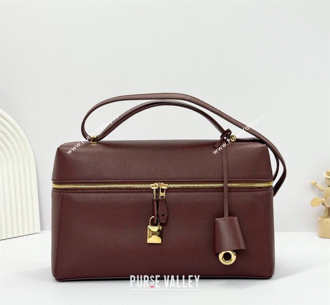 Loro Piana LP Extra Bag L27 in Calfskin Leather Smoke Caramel 2026 FAO3001 (BF-260408061)