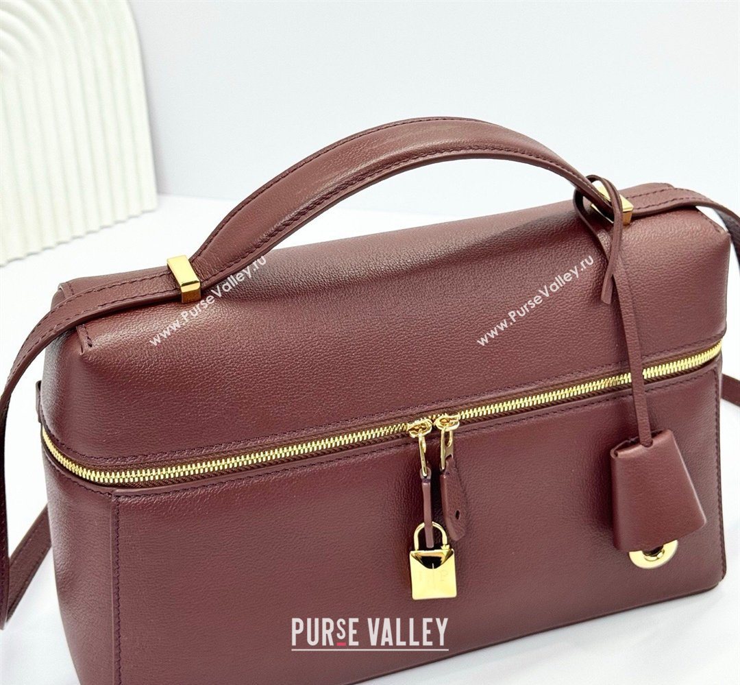 Loro Piana LP Extra Bag L27 in Calfskin Leather Smoke Caramel 2026 FAO3001 (BF-260408061)