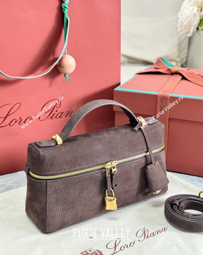 Loro Piana LP Extra Bag L23 in Wave Nubuck Leather Coffee 2026 FAQ2126 (BF-260408065)