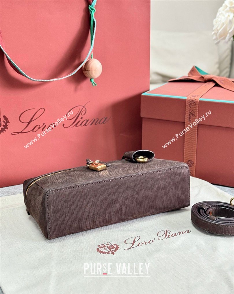 Loro Piana LP Extra Bag L23 in Wave Nubuck Leather Coffee 2026 FAQ2126 (BF-260408065)