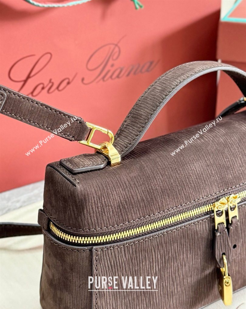 Loro Piana LP Extra Bag L23 in Wave Nubuck Leather Coffee 2026 FAQ2126 (BF-260408065)