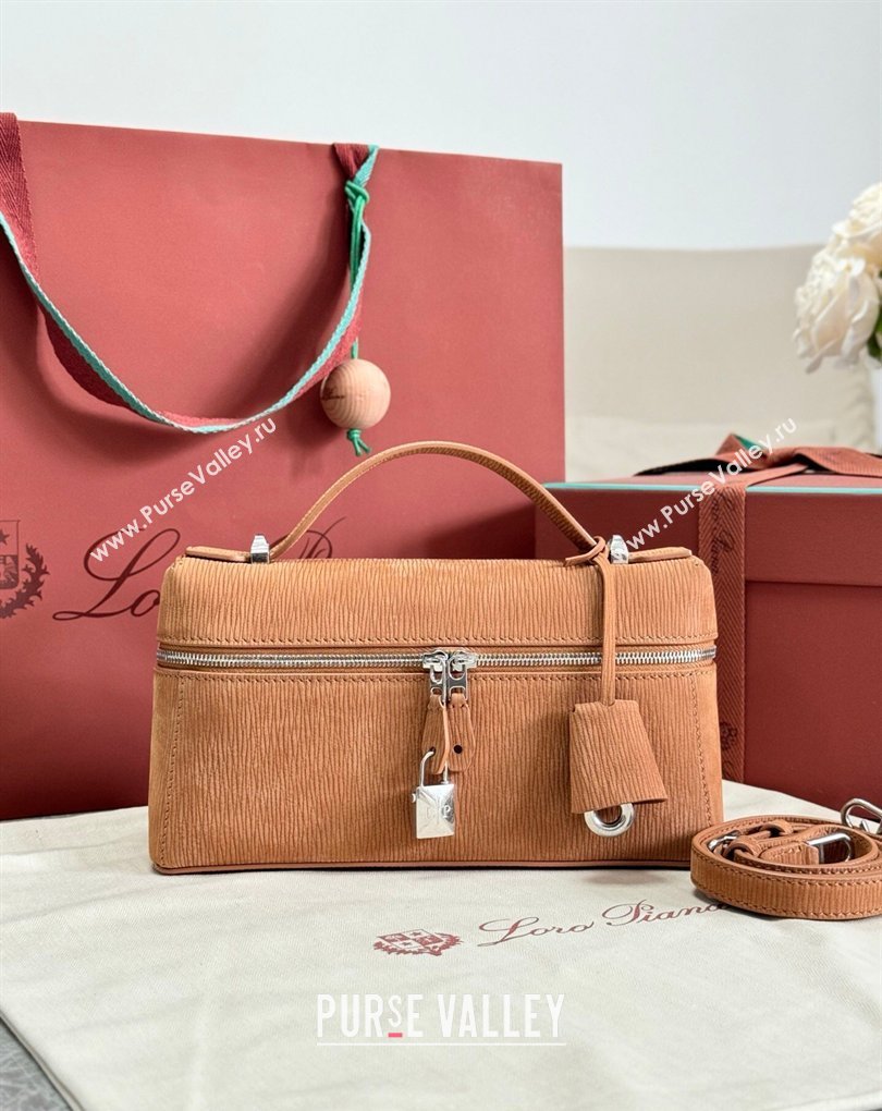 Loro Piana LP Extra Bag L23 in Wave Nubuck Leather Brown 2026 FAQ2126 (BF-260408066)