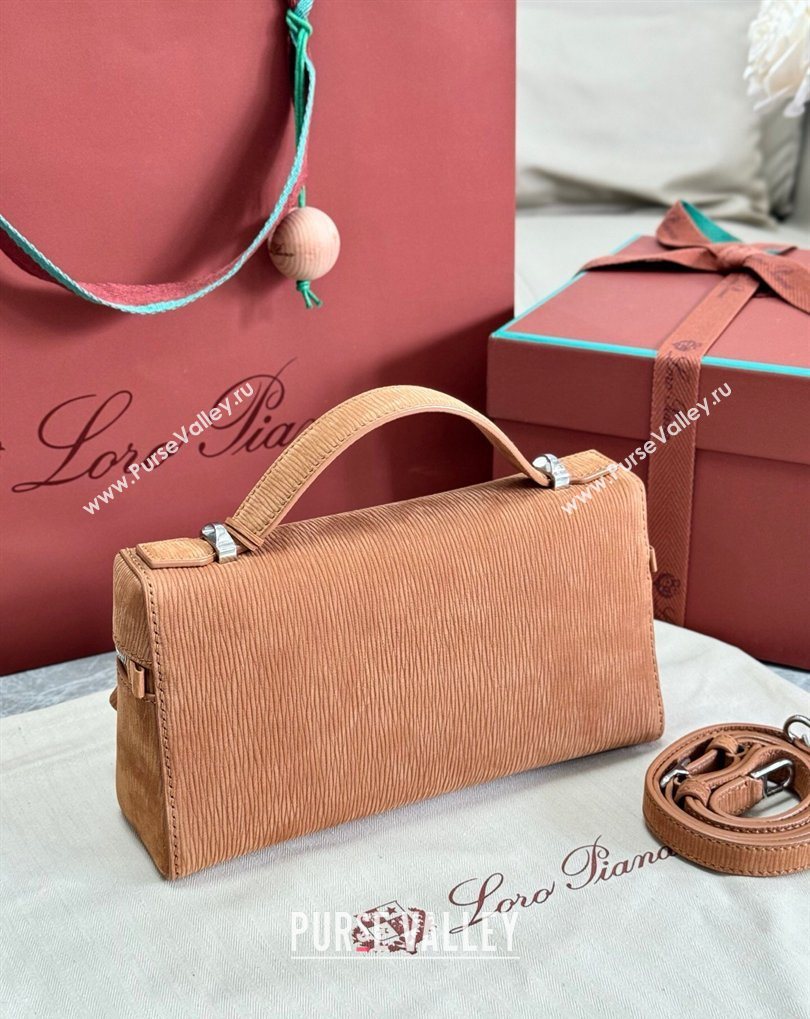Loro Piana LP Extra Bag L23 in Wave Nubuck Leather Brown 2026 FAQ2126 (BF-260408066)