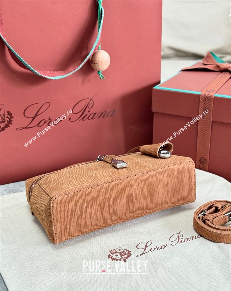 Loro Piana LP Extra Bag L23 in Wave Nubuck Leather Brown 2026 FAQ2126 (BF-260408066)