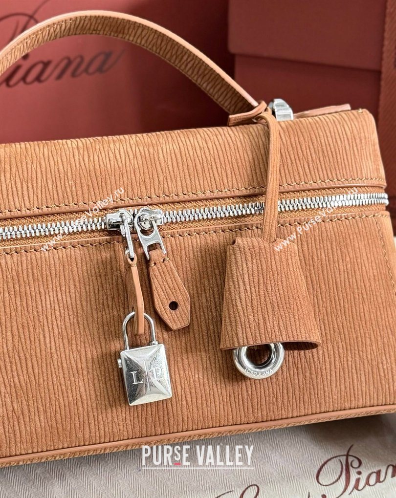 Loro Piana LP Extra Bag L23 in Wave Nubuck Leather Brown 2026 FAQ2126 (BF-260408066)