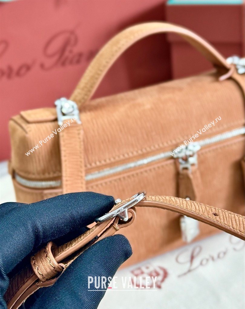 Loro Piana LP Extra Bag L23 in Wave Nubuck Leather Brown 2026 FAQ2126 (BF-260408066)