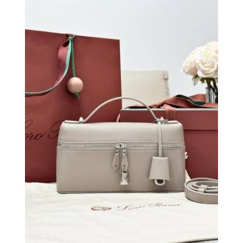 Loro Piana LP Extra Bag L23 in Calfskin Leather Dove Grey 2026 FAQ2126 (BF-260408067)