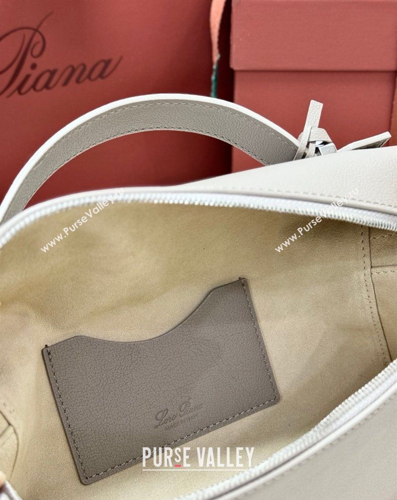 Loro Piana LP Extra Bag L23 in Calfskin Leather Dove Grey 2026 FAQ2126 (BF-260408067)