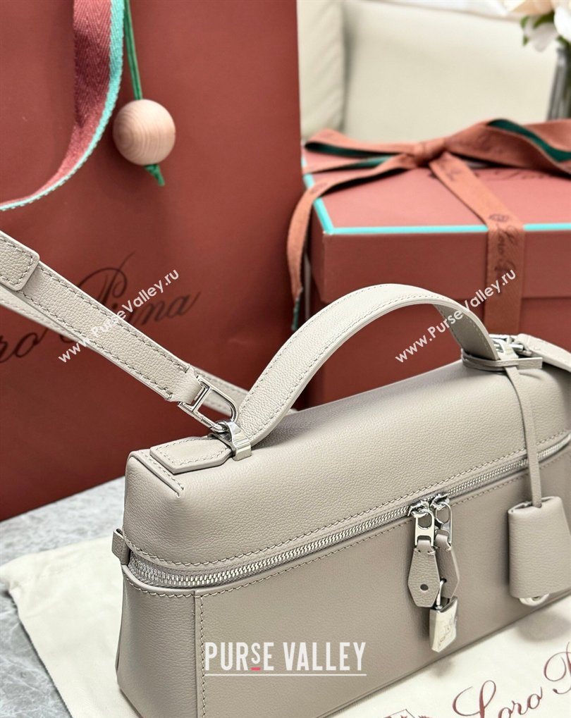 Loro Piana LP Extra Bag L23 in Calfskin Leather Dove Grey 2026 FAQ2126 (BF-260408067)