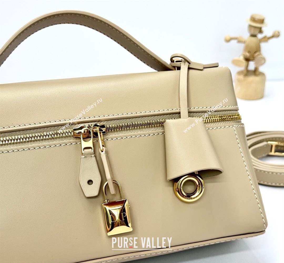 Loro Piana LP Extra Bag L23 in Calfskin Leather Light Mastic 2026 FAQ2126 (BF-260408068)