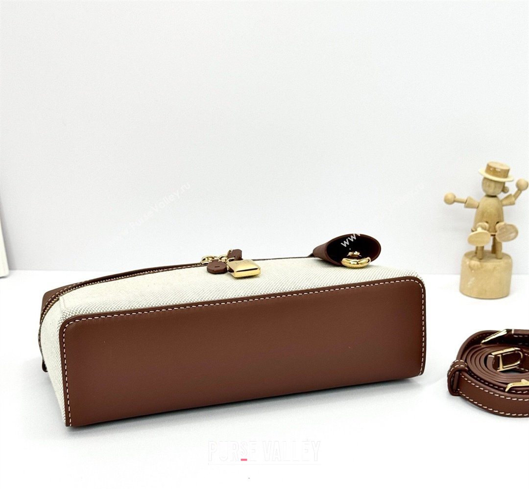 Loro Piana LP Extra Bag L23 in Canvas and Leather Caramel 2026 FAQ2126 (BF-260408069)