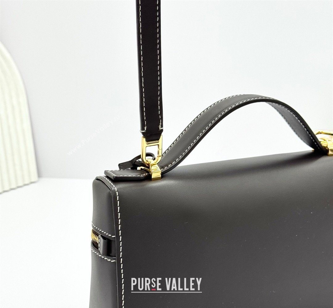 Loro Piana LP Extra Bag L23 in Calfskin Leather Dark Coffee 2026 FAQ2126 (BF-260408070)