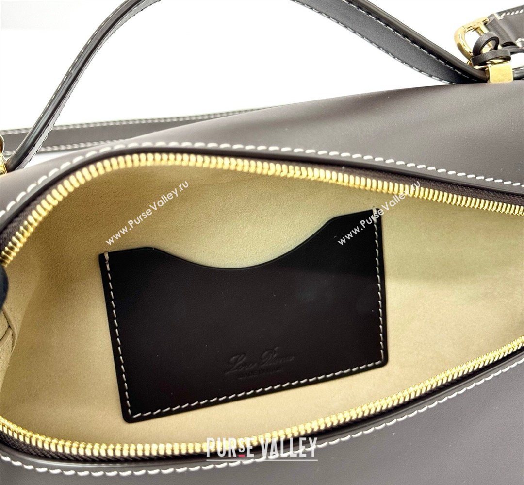 Loro Piana LP Extra Bag L23 in Calfskin Leather Dark Coffee 2026 FAQ2126 (BF-260408070)
