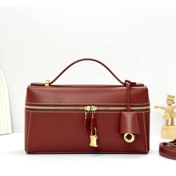 Loro Piana LP Extra Bag L23 in Calfskin Leather Red Brick 2026 FAQ2126 (BF-260408071)