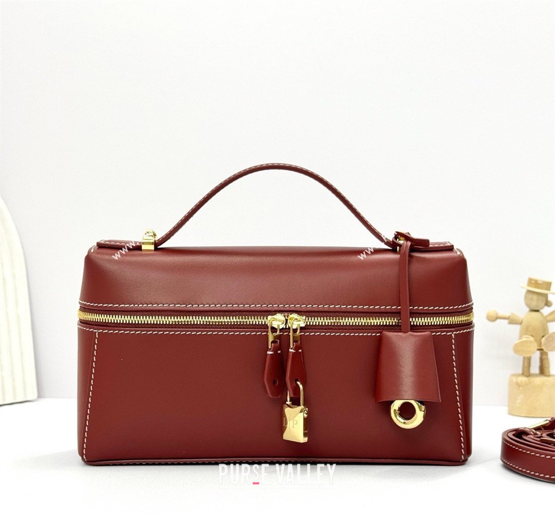 Loro Piana LP Extra Bag L23 in Calfskin Leather Red Brick 2026 FAQ2126 (BF-260408071)
