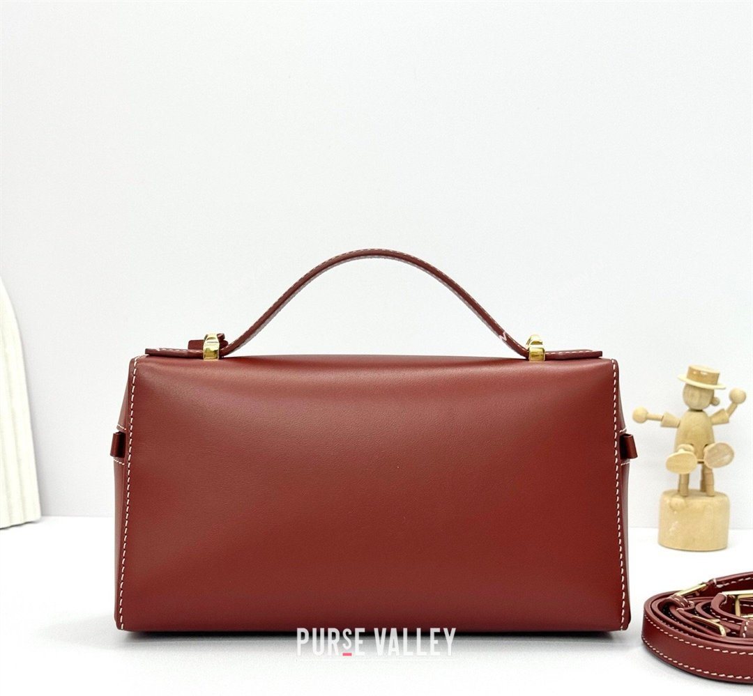 Loro Piana LP Extra Bag L23 in Calfskin Leather Red Brick 2026 FAQ2126 (BF-260408071)