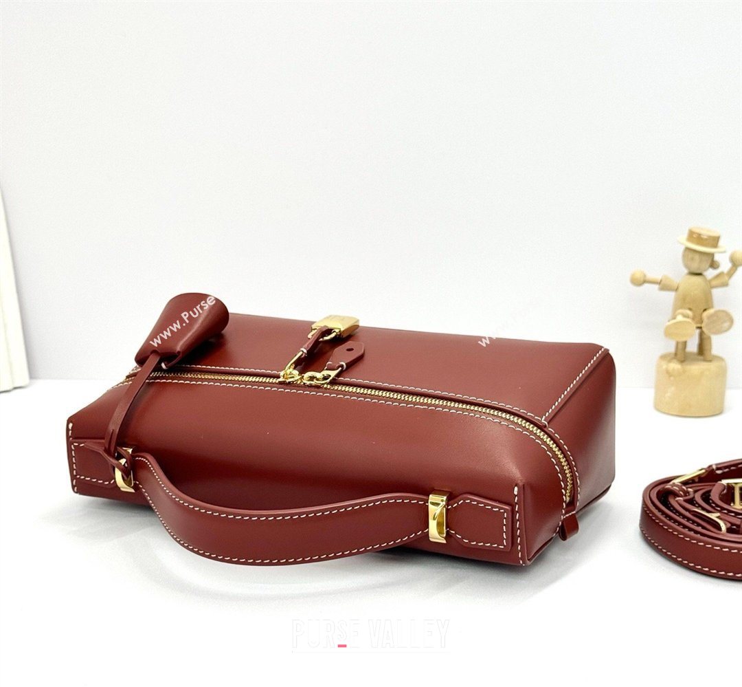 Loro Piana LP Extra Bag L23 in Calfskin Leather Red Brick 2026 FAQ2126 (BF-260408071)