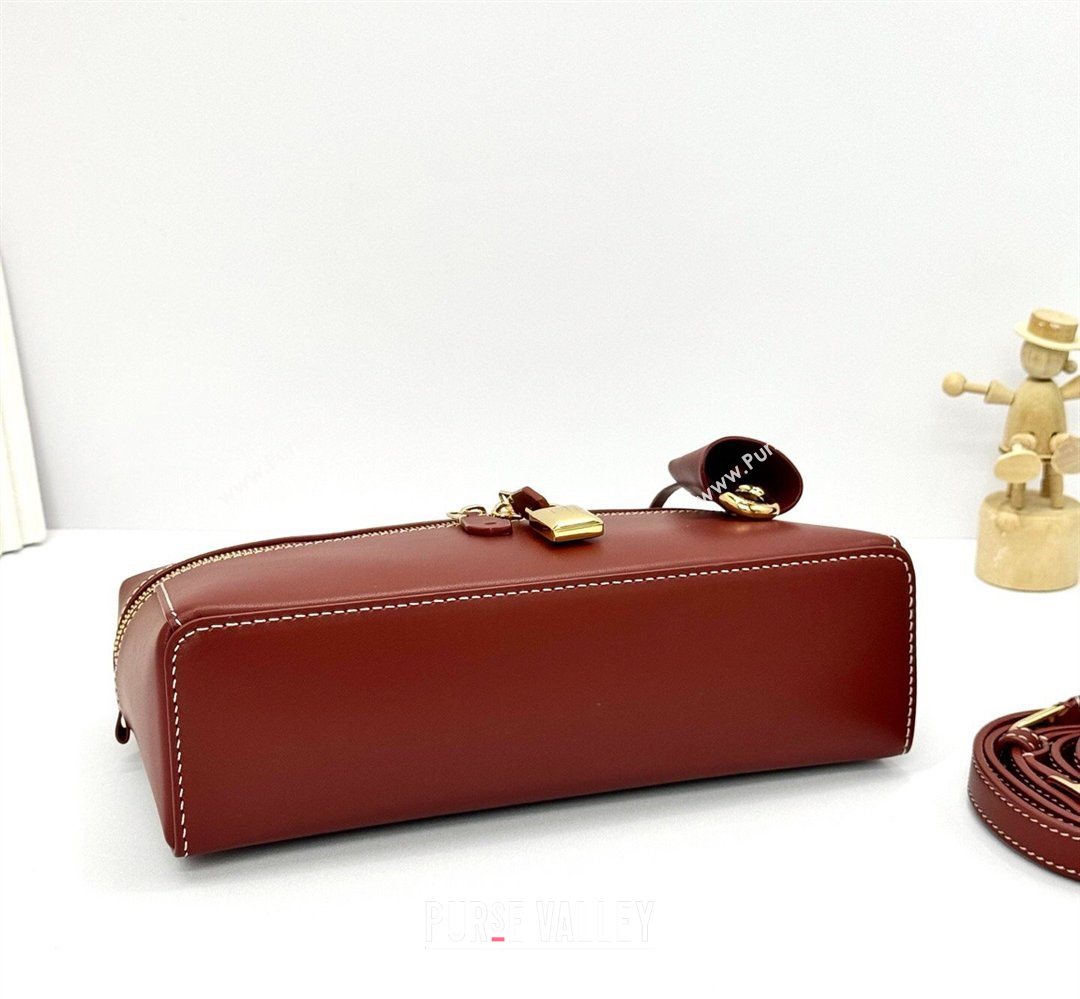 Loro Piana LP Extra Bag L23 in Calfskin Leather Red Brick 2026 FAQ2126 (BF-260408071)