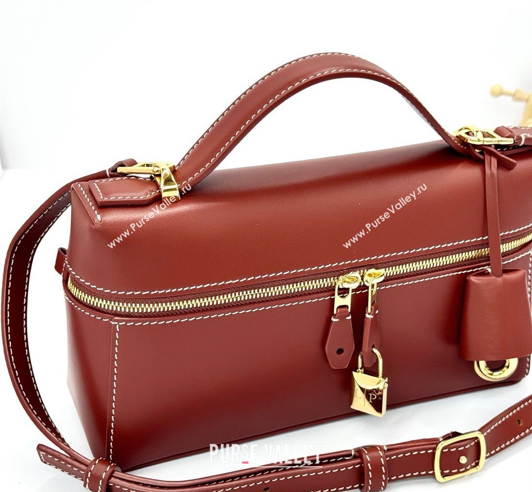 Loro Piana LP Extra Bag L23 in Calfskin Leather Red Brick 2026 FAQ2126 (BF-260408071)