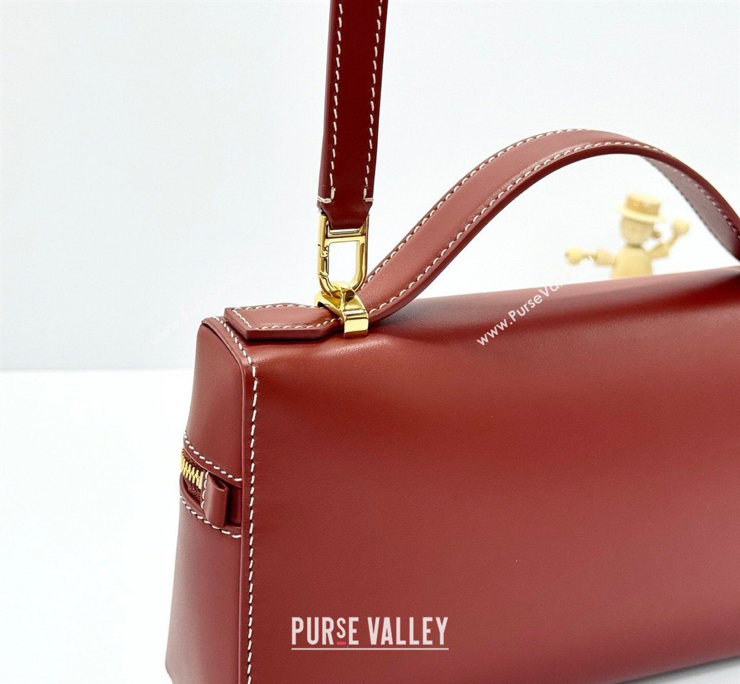 Loro Piana LP Extra Bag L23 in Calfskin Leather Red Brick 2026 FAQ2126 (BF-260408071)